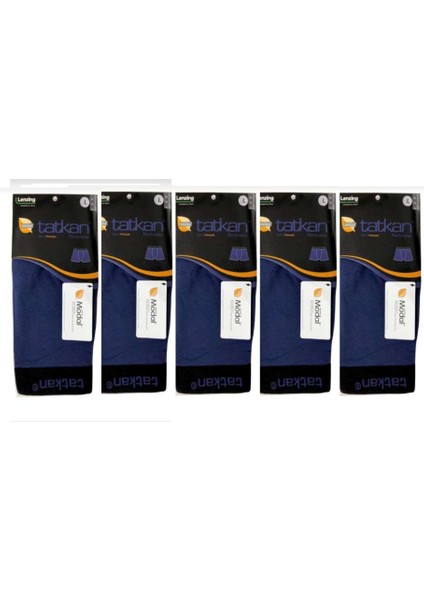 Erkek 5'li Modal Penye (Likralı Esnek) Spor Kesim Slim Fit Boxer Külot (Kombin) Abani Classic