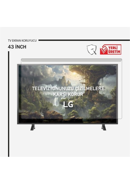 Lg 43" Inç 109 Ekran Tv Kırılmaz Ekran Koruyucu Ultra Dayanıklı Esnek Ekran Koruyucu