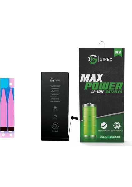 Girex Apple iPhone 6g Plus Güçlendirilmiş Batarya Yüksek Kapasite 3710 Mah