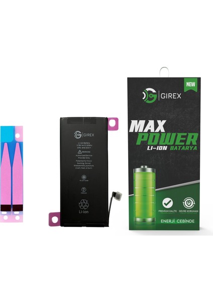 Girex Apple iPhone Xr Güçlendirilmiş Batarya Yüksek Kapasite 3300 Mah