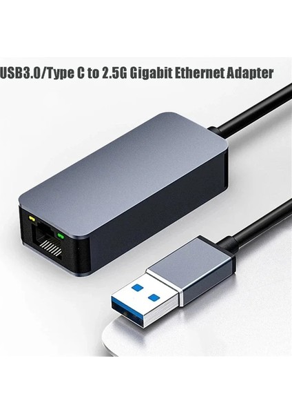 2500MBPS USB C Ethernet'ten RJ45 2.5g Kablolu Adaptör Lan Ağ Kartı Pc Dizüstü Bilgisayar Için (Yurt Dışından)