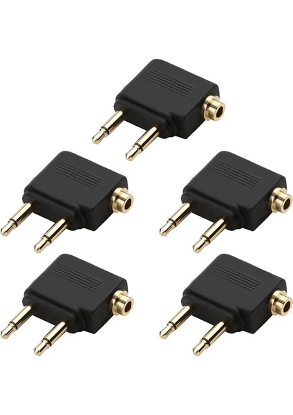 Adet 3.5mm Fiş Adaptörü Jakı Ses Kulaklık Dönüştürücü Adaptör Kulaklık Konnektörü Havayolu Uçak Seyahat Kulaklığı Için (Yurt Dışından)