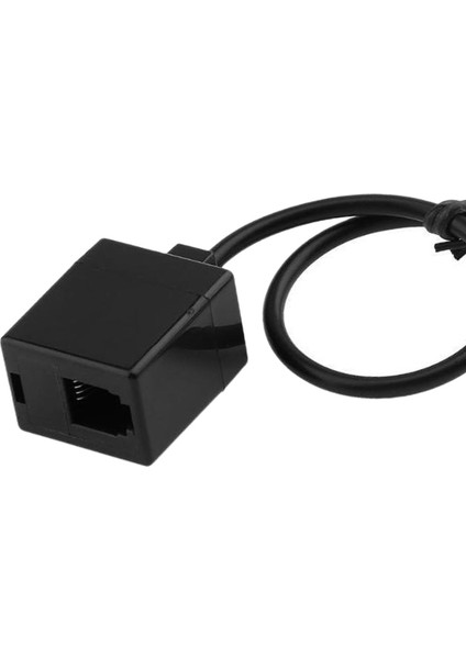 Rj9 4P4C Erkekten Çift Dişi Port Konnektörü Kulaklık Adaptörü Uzatma Kablosu Telefon Kablosu (Yurt Dışından)