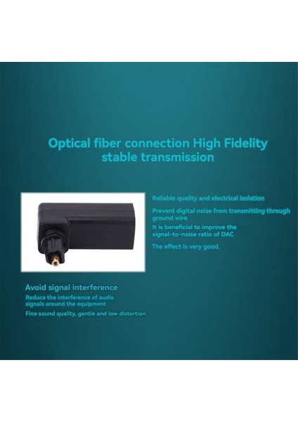 Adet Toslink 90 Derece Optik Ses Kablosu Adaptörü Erkekten Dişiye Dik Açı 360 Döner Pc Tv DVD Stereo (Yurt Dışından)
