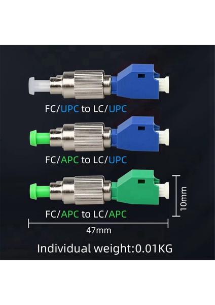 Fc Erkek - Lc Dişi Hibrit Dönüştürücü Adaptör Fiber Optik Güç Ölçer Bağlantı Parçası Tek Modlu Konnektör (Yurt Dışından)