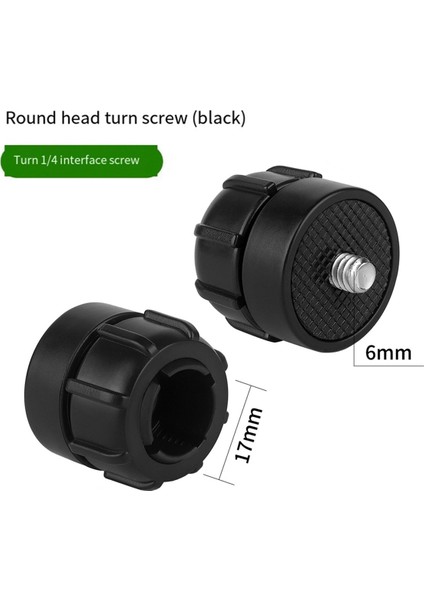 Ballhead Adaptörü Klips Montajı Aksiyon Kamerası Ballhead Dönüştürücü 1/4 Vida 17MM Arayüz Bağlantısı (Yurt Dışından)