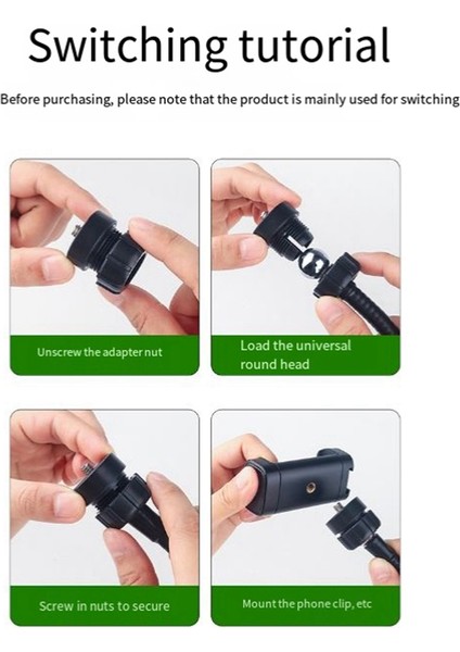 Ballhead Adaptörü Klips Montajı Aksiyon Kamerası Ballhead Dönüştürücü 1/4 Vida 17MM Arayüz Bağlantısı (Yurt Dışından)