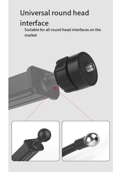 Ballhead Adaptörü Klips Montajı Aksiyon Kamerası Ballhead Dönüştürücü 1/4 Vida 17MM Arayüz Bağlantısı (Yurt Dışından)
