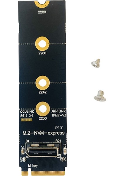 M.2 Nvme - Oculink Dişi SFF-8612 Adaptörü Pcı-E X4 Kart Desteği Dock-Oc4 2.5 Inç U.2 (Sff 8639) SSD Için (Yurt Dışından)