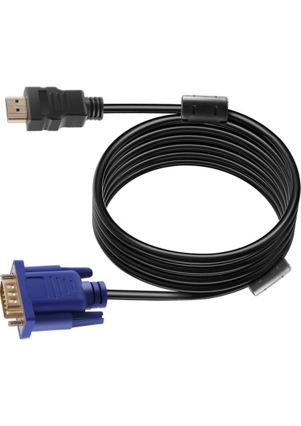 1.8m Mavi Hdtv'den VGA HD15 Erkek Adaptör Kablosu Dönüştürücü Pc Tv Df Yeni (Yurt Dışından)