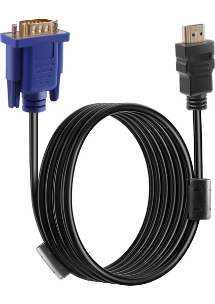 1.8m Mavi Hdtv'den VGA HD15 Erkek Adaptör Kablosu Dönüştürücü Pc Tv Df Yeni (Yurt Dışından)