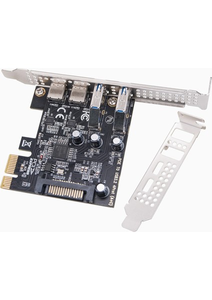 Type C USB 3.2 Gen1 5gbps Pcıe Kart Adaptörü Pcı Express Kartı 2xusb A Portu+2xtype-C Portu/usb3.2 Pcı-E Genişletme (Yurt Dışından)