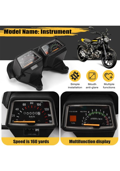 Motosiklet Göstergeleri Kümesi Hızölçer Takometre DT125 DT125R Dt 125 125R (Yurt Dışından)