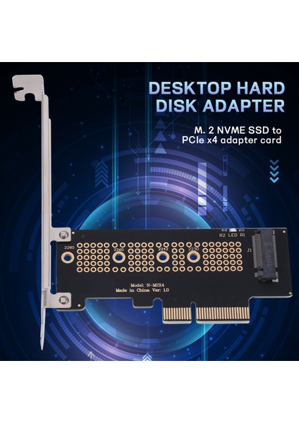 M.2 Nvme SSD Ngff - Pcıe 3.0 X4 Adaptörü M2 Yükseltici Kart Desteği 2230 2242 2260 2280 Boyut Nvme (Yurt Dışından)