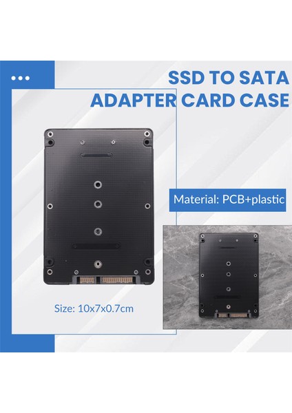 M.2 Ngff'den 2,5 Inç Sata Ssd/msata Adaptör Kartı Kutusu (Pc M2 + M Masaüstü Soketi Için B Anahtarı) (Yurt Dışından)
