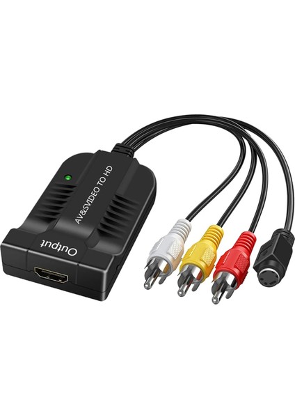 Av-S-Video - Uyumlu Adaptör S-Video Av Cvbs Video Dönüştürücü Çıkışı 720P/1080P (Yurt Dışından)