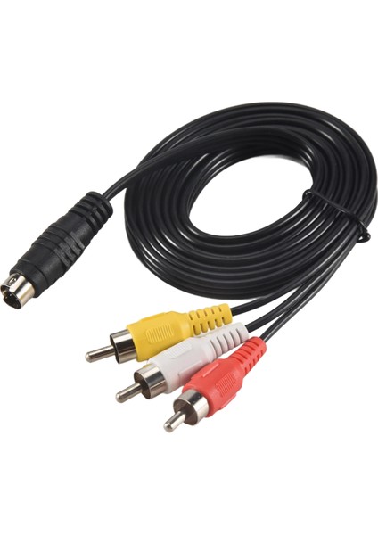 1,5 M 4,9 Ft 3 Erkek - 4 Pin S-Video Tv Pc Dönüşüm Kablosu (Yurt Dışından)