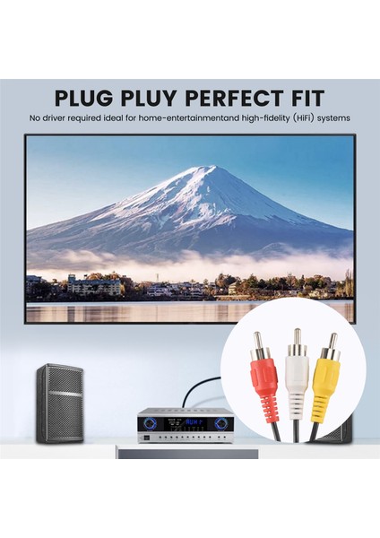 1,5 M 4,9 Ft 3 Erkek - 4 Pin S-Video Tv Pc Dönüşüm Kablosu (Yurt Dışından)