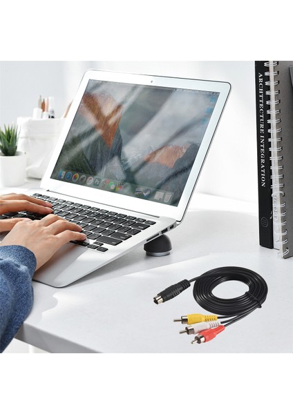 1,5 M 4,9 Ft 3 Erkek - 4 Pin S-Video Tv Pc Dönüşüm Kablosu (Yurt Dışından)