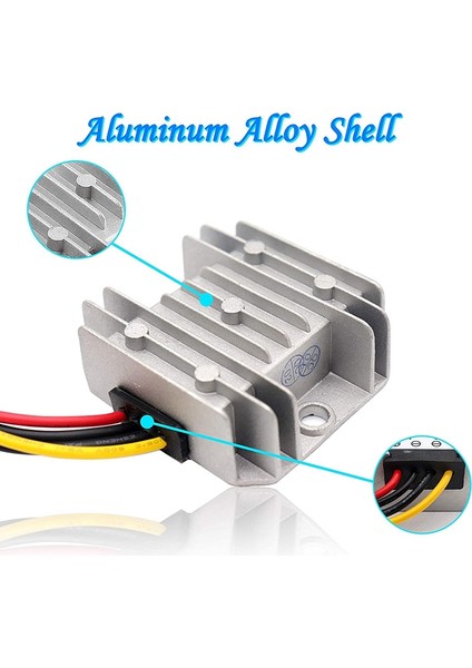 Dc 24V - 12V Dönüştürücü, Voltaj Düşürücü Dönüştürücü 5A 60W, Alüminyum Kabuklu Su Geçirmez Transformatör (Yurt Dışından)