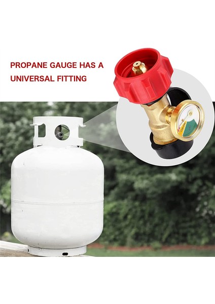 Propan Tankı Ölçer Seviye Göstergesi Kaçak Dedektörü Gaz Basınç Ölçer, Izgara, Fener, Isıtıcı Için Evrensel (Yurt Dışından)