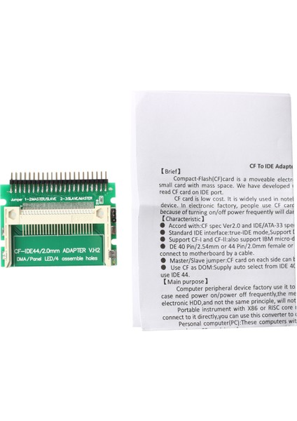 Pin-Bare Laptop 44-Pin Erkek Ide - Kart Adaptörü (Yurt Dışından)