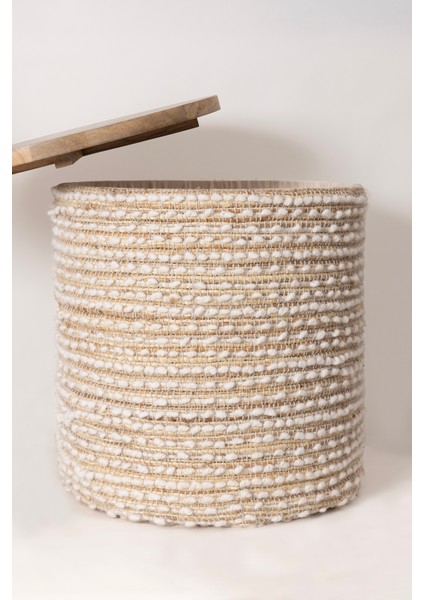 Pure Sandıklı Bej Krem Puf 40X50 4278 fırsatları