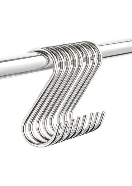 , Çok Büyük ve Kalın Metal S Kanca 13 cm Boy x 5 mm Kalınlıkta 10 Adet