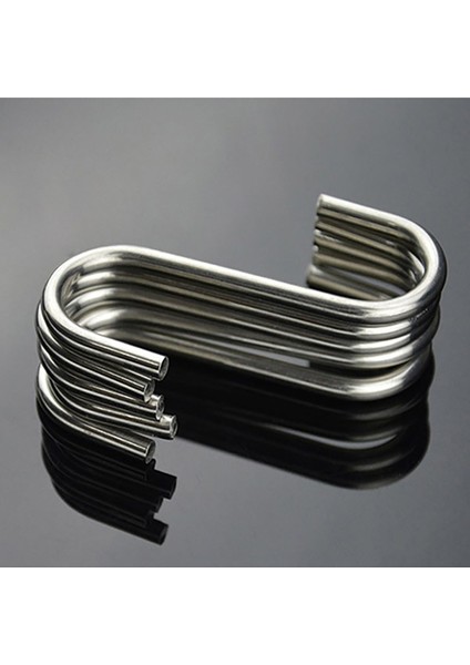 , Çok Büyük ve Kalın Metal S Kanca 13 cm Boy x 5 mm Kalınlıkta 10 Adet