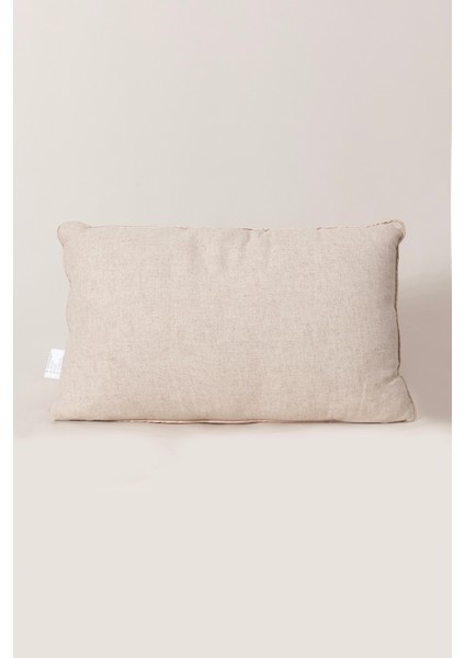 Pure Bej Palmiye Detaylı Dekoratif Boncuk Elyaf Iç Dolgulu Kırlent 30X50 4842 fırsatları