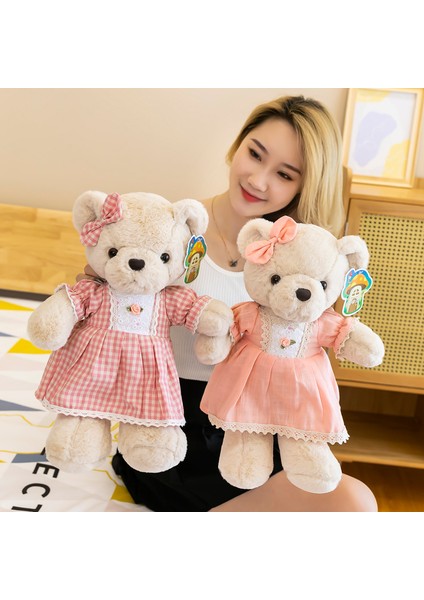 Prenses Ayı Peluş Oyuncak Yastık Bebek Çift Ayı Bebek Tatil Hediyesi (Yurt Dışından)