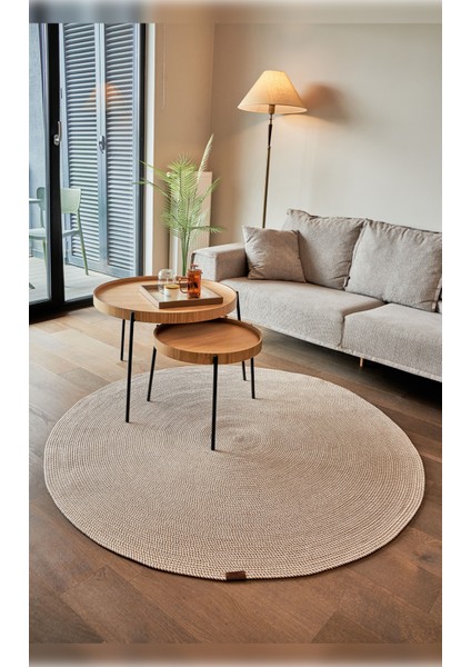 Halı Magnolia 9141 Jüt Örgülü Dekoratif Jüt Hasır Halı