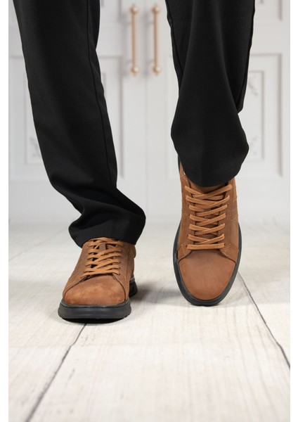 Erkek Deri Bağcıklı Sneaker Ayakkabı modelleri