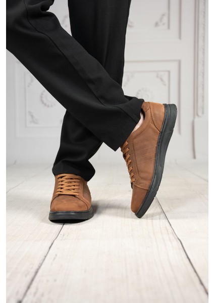 Erkek Deri Bağcıklı Sneaker Ayakkabı fırsatları