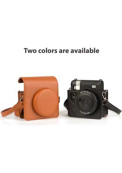 Retro Pu Deri Fuji Instax Mini 99 Taşınabilir Ayarlanabilir Askılı Çanta (Yurt Dışından) modelleri