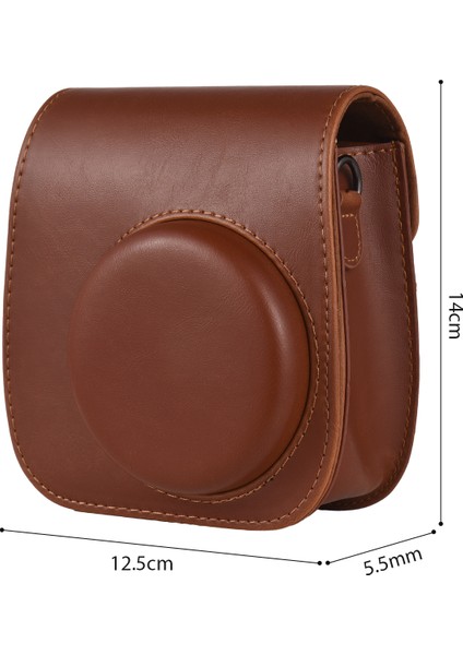 Pu Deri Kamera Kılıfı Mıknatıslı Tokalı Omuz Askısı Fujifilm Instax Mini 12 11 9 8 Uyumlu (Yurt Dışından) modelleri