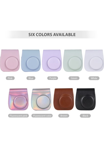 Fujifilm Instax Mini 12 11 9 8 Manyetik Tokalı Pu Deri Fotoğraf Makinesi Kılıfı (Yurt Dışından) fiyatları