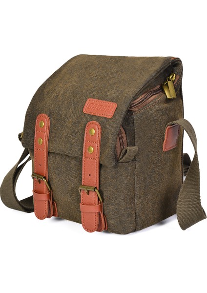 Kanvas Omuz Çantası 1 Lensli Nikon Canon Sony Dslr Aynasız Uyumlu (Yurt Dışından)