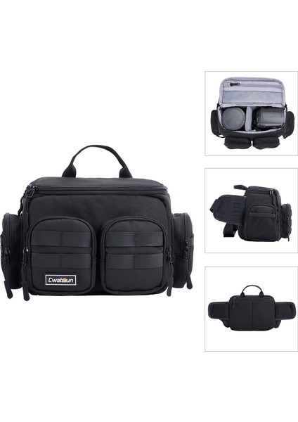 D96 Su Geçirmez Darbe Korumalı Mirrorless Kamera Çantası - Çıkarılabilir Bölmeler ve Omuz Askılı (Yurt Dışından)