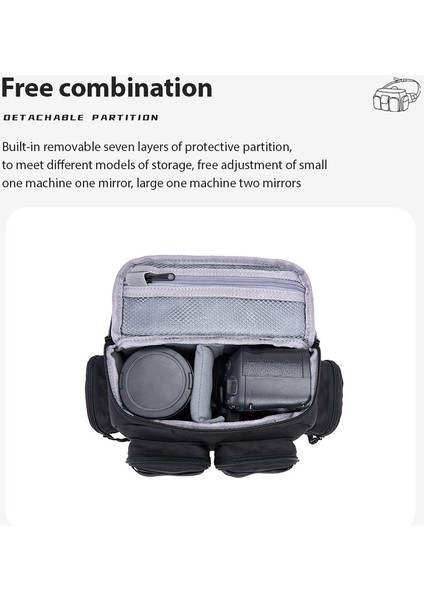 D96 Su Geçirmez Darbe Korumalı Mirrorless Kamera Çantası - Çıkarılabilir Bölmeler ve Omuz Askılı (Yurt Dışından) indirimleri