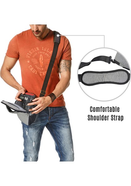Su Geçirmez Fotoğraf Çantası Ayarlanabilir Askı Sony Canon Nikon Dslr & Mirrorsüz Lens (Yurt Dışından) fırsatları