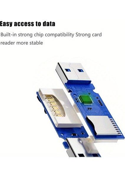 USB 3.0 Yüksek Hızlı Sd Tf Çift Slot Kart Okuyucu (Yurt Dışından)