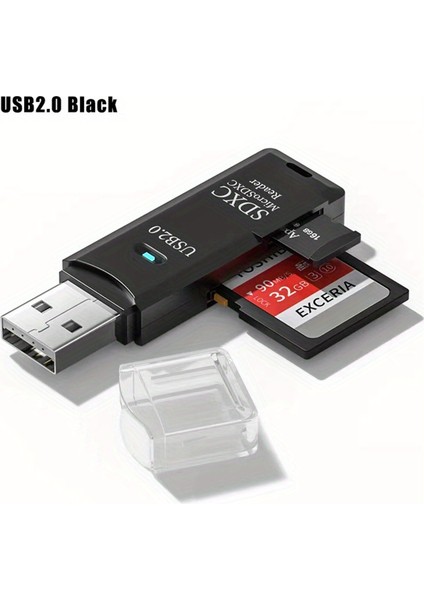 USB 3.0 Yüksek Hızlı Sd Tf Çift Slot Kart Okuyucu (Yurt Dışından)