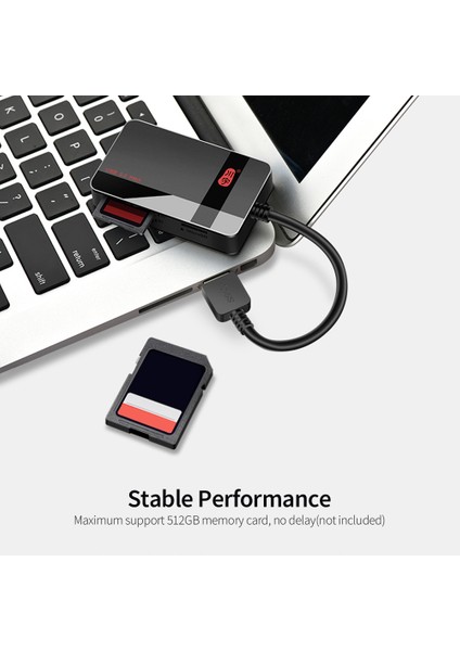 Usb3 4'ü 1 Arada Sd Tf Cf Ms Kart Okuyucu Hızlı Abs Kasa (Yurt Dışından)