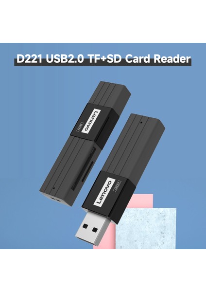 D221 Taşınabilir 2'li 1 Arada Sd/micro Sd Kart Okuyucu USB 2.0 (Yurt Dışından) modelleri