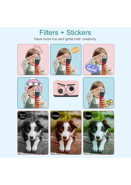 Çocuk Dijital Kamera 8mp 1080P 32GB Şarj Edilebilir IPS Ekran (Yurt Dışından) modelleri