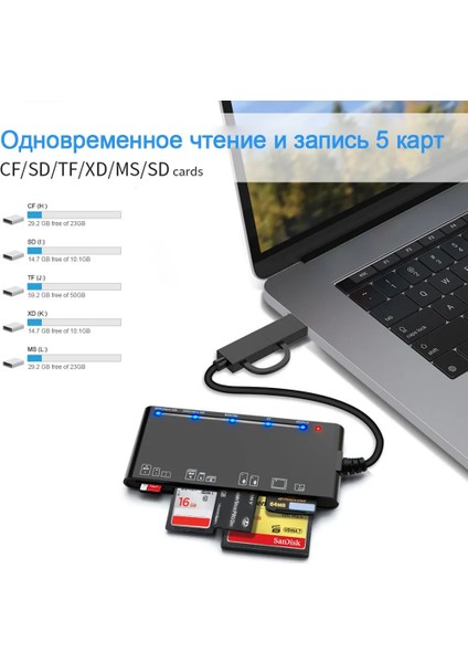 4 Portlu USB Hub Yüksek Hızlı Kompakt Taşınabilir (Yurt Dışından)