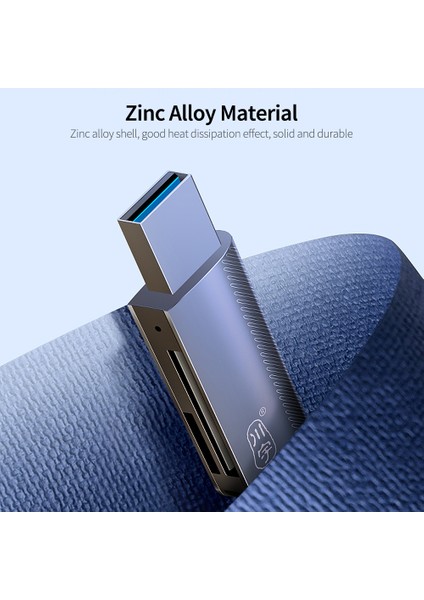 C370 Usb3.0 Sd/tf Kart Okuyucu Çinko Alaşım Yüksek Hızlı Veri Transferi (Yurt Dışından)