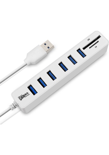Jdl-Hsd8 3/6 Port Yüksek Hızlı USB Hub ve Kart Okuyucu (Yurt Dışından)