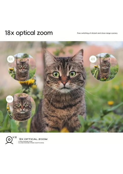 4K 30FPS 64MP Dijital Kamera, 18X Zoom, 2.4 Inç Ekran, Gençlere Hediye (Yurt Dışından) fiyatları